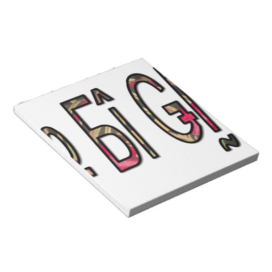 Geen Bigiji Text Art Print Notitieblok (Schuin)