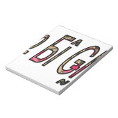 Geen Bigiji Text Art Print Notitieblok (Linkerzijde)