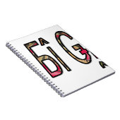 Geen Bigiji Text Art Print Notitieboek (Rechterzijde)