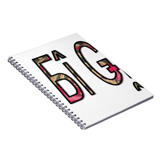 Geen Bigiji Text Art Print Notitieboek (Rechterzijde)