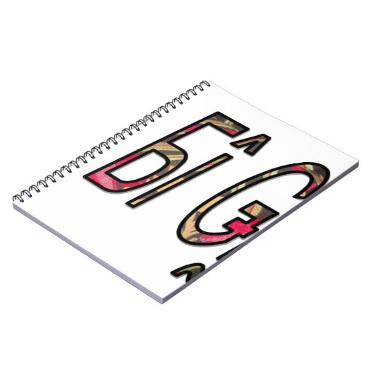 Geen Bigiji Text Art Print Notitieboek (Linkerzijde)