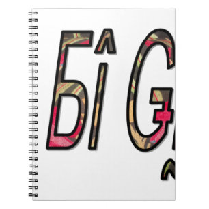 Geen Bigiji Text Art Print Notitieboek