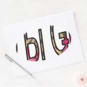 Geen Bigiji Text Art Print Ovale Sticker (Envelop)
