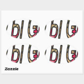 Geen Bigiji Text Art Print Ovale Sticker (Vel)