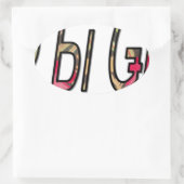 Geen Bigiji Text Art Print Ovale Sticker (Tas)