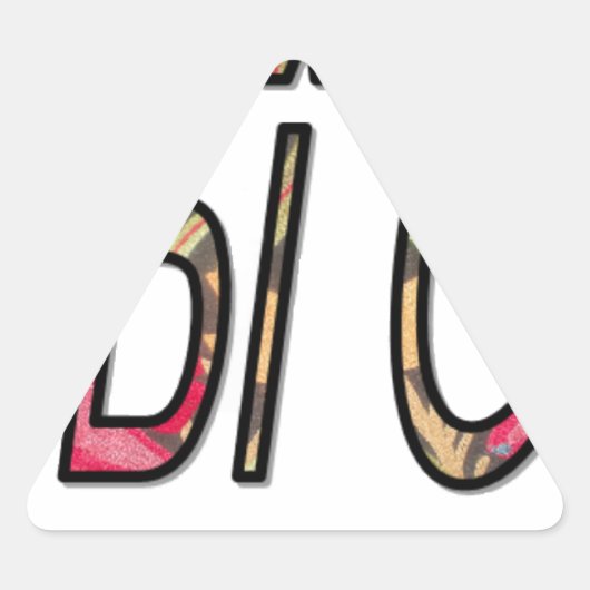 Geen Bigiji Text Art Print Sticker (Voorkant)