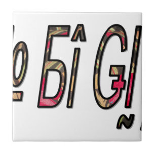 Geen Bigiji Text Art Print Tegeltje
