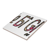 Geen Bigiji Text Art Print Tegeltje (Zijkant)