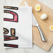 Geen Bigiji Text Art Print Theedoek (Quarter Fold)