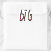 Geen Bigiji Text Art Print Vierkante Sticker (Tas)