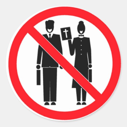 Geen bijbelduim ronde sticker (Voorkant)