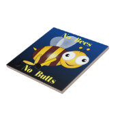 Geen Bijen Geen Butts Keramische Tegel Tegeltje (Zijkant)