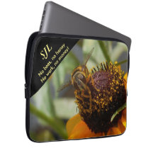 "Geen bijen, geen honing" neopreen laptophoes