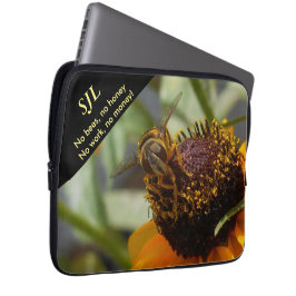 "Geen bijen, geen honing" neopreen laptophoes Laptop Sleeve