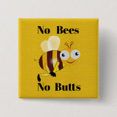 Geen Bijen Geen Kontjes Button (Voorkant)