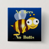 Geen Bijen Geen Kontjes Button (Voorkant)