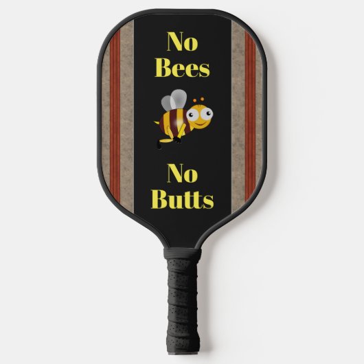 Geen bijen Geen peuken Pickleball Paddle (Voorkant)