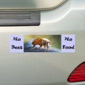 Geen bijen Geen voedsel Bumpersticker (Op auto)