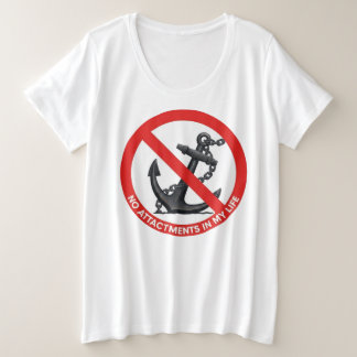 Geen bijlagen in mijn leven grote maat t-shirt