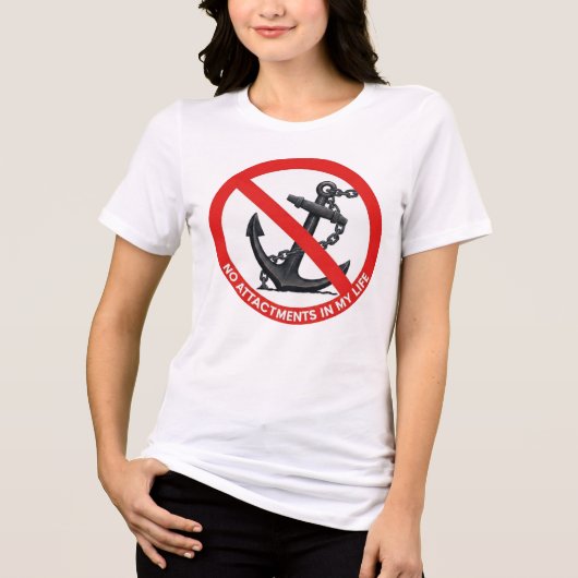 Geen bijlagen in mijn leven Tri-Blend shirt (Voorkant)