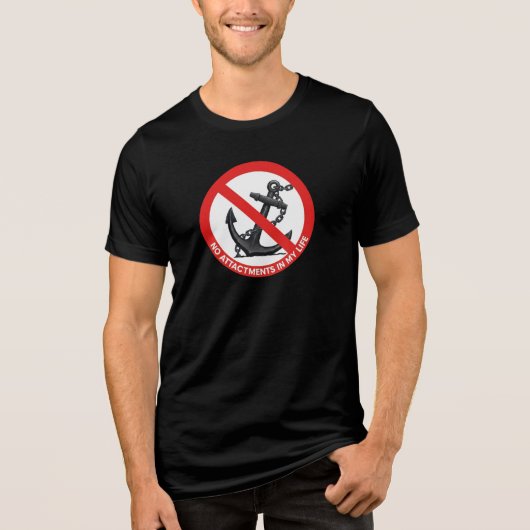 Geen bijlagen in mijn leven Tri-Blend shirt (Voorkant)