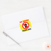 Geen binnenkomst Privé gebied teken Vierkante Sticker (Envelop)