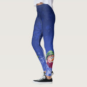 Geen blauwe sneeuwpop-leggings leggings (Links)