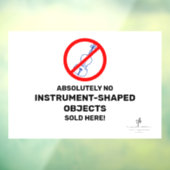 Geen blauwe Violet Lokale muziekwinkel Raamsticker (Vel 3)