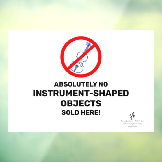 Geen blauwe Violet Lokale muziekwinkel Raamsticker (Vel 3)