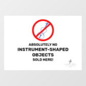 Geen blauwe Violet Lokale muziekwinkel Raamsticker (Vel)