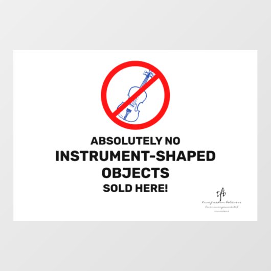 Geen blauwe Violet Lokale muziekwinkel Raamsticker (Vel)