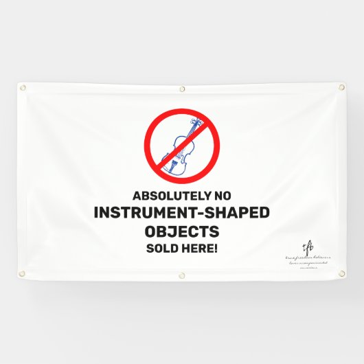 Geen blauwe Violet Lokale muziekwinkel Spandoek (Horizontaal)