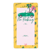 Geen Blauwgroen bekeerbare bekroonde kerst Etiket (Voorkant)