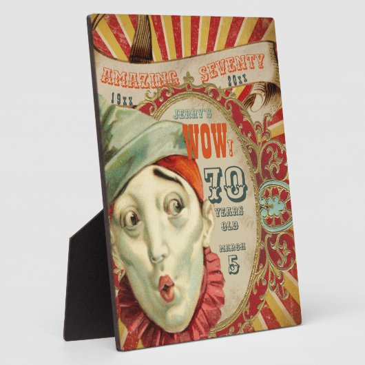 Geen bliksem, het is  70ste verjaardag Jigzaag Pu Fotoplaat (Zijkant)