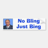 Geen Bling, gewoon Bing Bumpersticker (Voorkant)