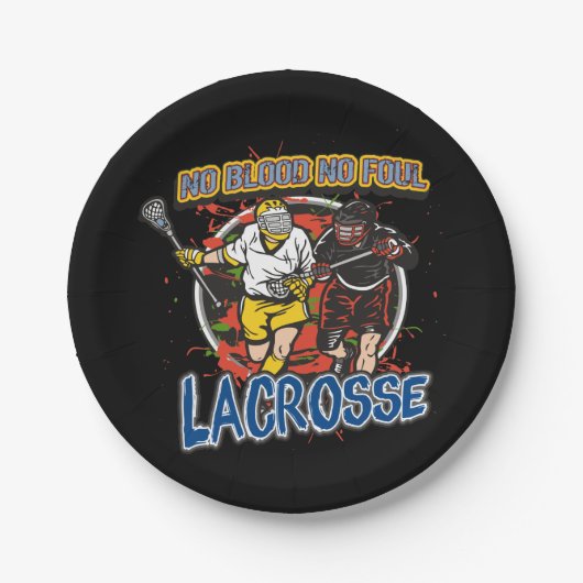 Geen bloed, geen rode lacrosse papieren bordje (Voorkant)