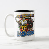 Geen bloedlacrosse tweekleurige koffiemok (Links)