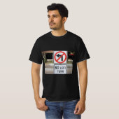 Geen bochten links t-shirt (Voorkant volledig)