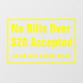 Geen bod van meer dan $20 dollar geaccepteerd Bepe Raamsticker (Vel)