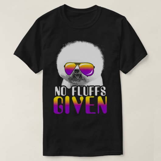 Geen boeien met bichon-zonnebril Cute Dog T-shirt (Design voorkant)