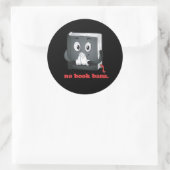 Geen boekverboden alstublieft ronde sticker (Tas)