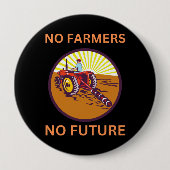 Geen boeren geen Duits protest in de toekomst Ronde Button 4,0 Cm (Voorkant)
