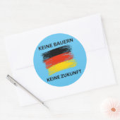 Geen boeren geen Duits protest in de toekomst Ronde Sticker (Envelop)