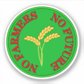 Geen boeren, geen voedsel, geen toekomst. Boerenpr Sticker (Voorkant)