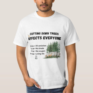 Geen bomen = geen zuurstof t-shirt