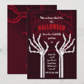 Geen Bones Over Deze Halloween Uitnodiging (Voorkant / Achterkant)