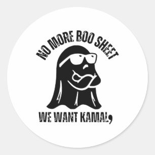  Geen Boo Sheet Meer Wij Willen Kamala Halloween Ronde Sticker