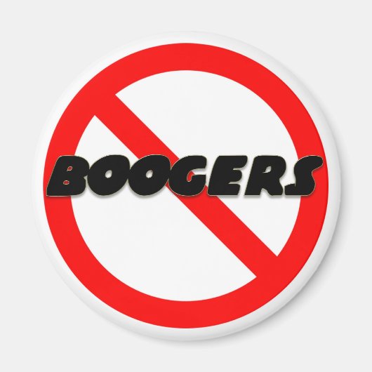 Geen Boogers Magneet (Voorkant)