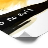 Geen boogweerstand van drie illustraties poster (Hoek)