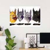 Geen boogweerstand van drie illustraties poster (Thuiskantoor)